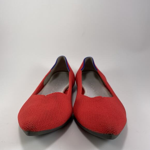 Rothy’s The Point Pointed Toe Flats Womens Size 8 Red Slip On Rothys - Picture 2 of 9